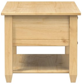 Corona tömör fenyőfa dohányzóasztal fiókokkal 85 x 50 x 45 cm