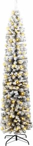 vidaXL Mű karácsonyfa 300 LED-del Zöld 210 cm PVC, acél és műanyag
