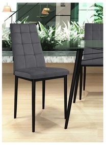 Antracitszürke bársony étkezőszék szett 2 db-os Becca – Støraa