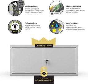 EWA Compact szekrényfeltét 800 x 380 x 400 mm, szürke