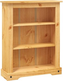 vidaXL 3 szintes Corona-stílusú mexikói fenyő könyvespolc 80x29x100 cm