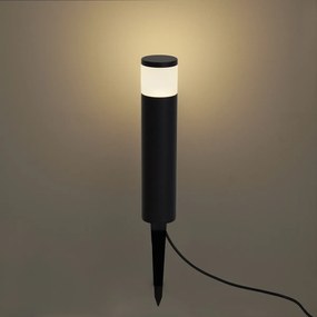 Modern kültéri oszlop lámpa 12V fekete LED-del IP65 - Voltaire Palo