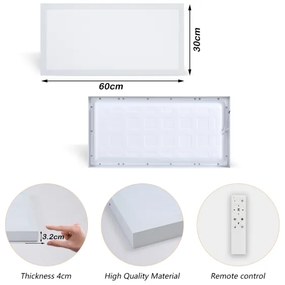 Brilagi - FRAME SMART fényerőszabályozható LED lámpatest 30W/230V fehér IP44 + távirányító