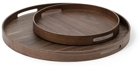 Oak kerek fa tálca, ø 45 cm - Wireworks