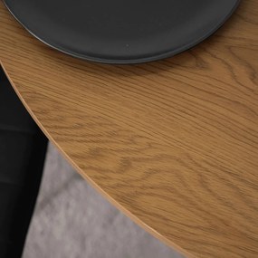 Étkezőasztal 80 cm méretben, arany tölgy/fekete színben LAUREN