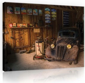 Vászonkép 80x60 Retro Garázs Por Az elmúlt évek Loft Vászonkép