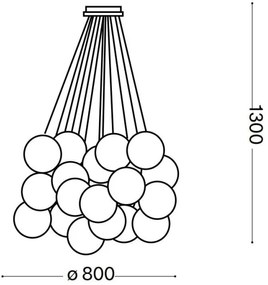 Ideal Lux - Csillár zsinóron MAPA PLUS 22xE14/40W/230V