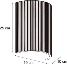 Skandináv fali lámpa fehér ovális - Plaster