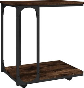 vidaXL füstös tölgy színű szerelt fa keres kisasztal 50 x 35 x 55,5 cm
