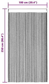 2 db barna zsinórfüggöny 100 x 250 cm
