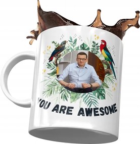 Bögre Mateusz Morawiecki miniszterelnök Politikusok Ajándék Nyomtatott Fotóval