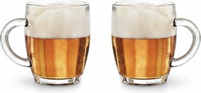 Üveg bögre Nagy 600 ml 2 db Füllel klasszikus forma Aten