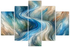Kép - Absztrakt áramlat (150x105 cm)