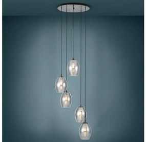 Eglo 39567 - Csillár zsinóron ESTANYS 5xE27/60W/230V füstös