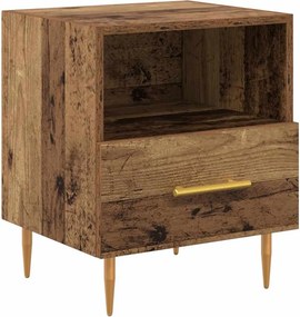 vidaXL Éjjeli asztal fiókkal Barna 40 x 35 x 47,5 cm Faanyag