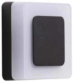 AZZARDO 4462 ENOK SQUARE Modern Kültéri Fali Lámpa Fekete LED IP65