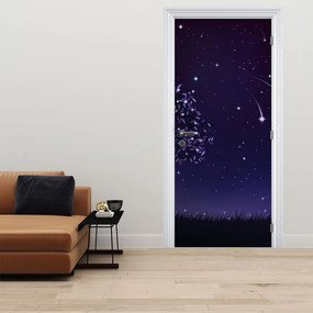 Fotótapéta ajtóra - Éjszakai rögzített illusztráció (95x205cm)