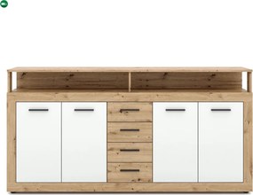 BLAGO komód 190 cm – artisan tölgy/fehér