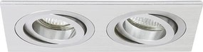 RENDL PASADENA GU10 SQ II zápustná česaný hliník 230V LED GU10 2x7W