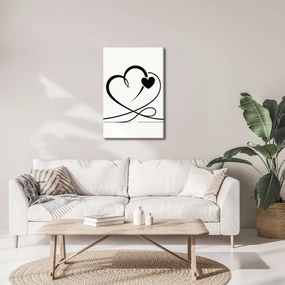 Kép minimalista fekete szívek