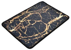 Fekete-aranyszínű fürdőszobai kilépő 60x40 cm Goldes - Foutastic