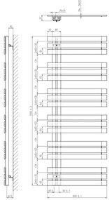 Sapho - Fürdőszobai radiátor SILVANA 680W/230V 60x150 cm fehér
