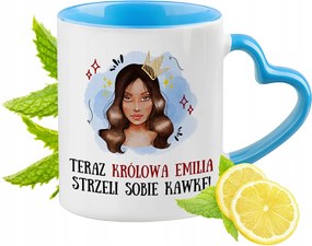 Emilia Kék Bögre Szív Alakú Füllel Kávé Ajándék