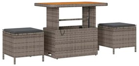 Kerti Kanapé Szett 10 pcs Szürke 90 x 55 x 71 cm Poli rattan