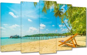 Vászonkép 100x60 Strandolás a nyaralás alatt