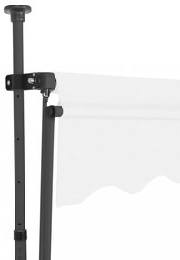krémszínű kézzel kihúzható LED-es napellenző 250 cm