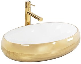 Rea Melania mosdó, 60 x 41 cm, arany / fehér, REA-U1050