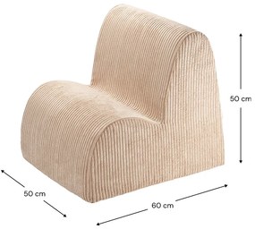 Világosbarna buklé gyerek fotel Cloud – Wigiwama