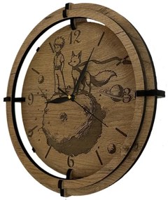 Li-Go 23712/DUB/BAT2 - Dimmelhető LED falióra érzékelővel, LED/1xAA, átm. 32 cm, tölgy