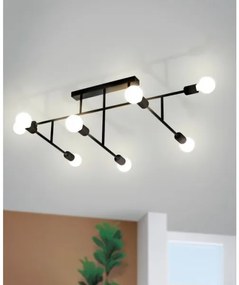 Eglo 98035 - Csillár BELSIANA 8xE27/40W/230V fekete