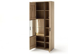 Campinas üveges tároló tölgy 90 x 209 cm