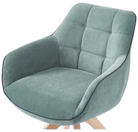 Zöld kárpitozott karfás étkezőfotel szett 2 db-os Donatelo – Marckeric