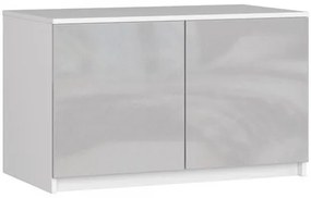 S90 szekrénybővítő - fehér/fényes fém