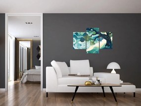 Kép – Az életfa zöld lombkoronája (90x60 cm)