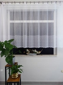 Mg Függöny jacquard 628/148 Fehér 260x130cm Kész Szalaggal K
