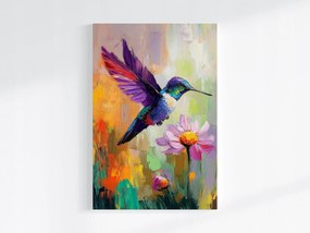 Canvas Vászonkép Színes Madár Kolibri Virágok Természet 40x60