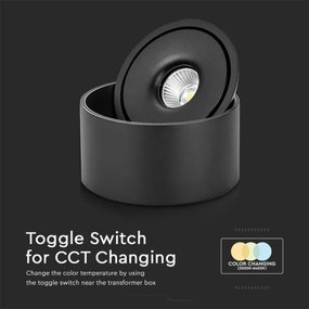 LED Spotlámpa LED/28W/230V 3000/4000/6400K fekete