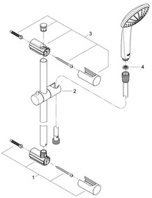 GROHE 27322000 - VITALIO JOY 600 mm zuhanyszett, fényes króm
