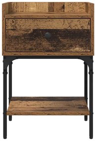 Éjjeli asztal fiókkal 2 pcs Régi fa 40 x 29 x 60 cm Faanyag