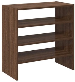 2 db barna tölgyfa cipőtartó állvány halmozható 60x30x30,5 cm