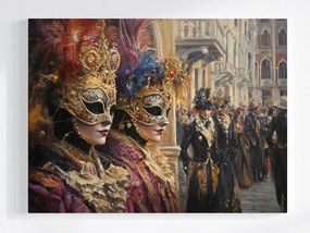 Vászonkép Canvas Velence Olaszország Farsang Ünnep Jelmez Maszk 80x60