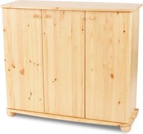 Anikó 3 ajtós 110 cm magas fenyő komód