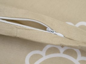 Pamut párnahuzat DEAMON POLY 45x45 cm, bézs