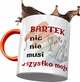 Narancssárga bögre Bartók Bertalan kollégának, fényképes nyomattal