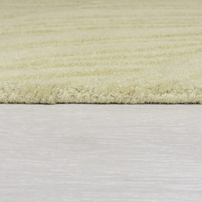 Zöld gyapjú kerek szőnyeg ø 160 cm Lino Leaf – Flair Rugs