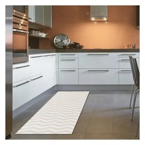 Optical bézs-fehér futószőnyeg, 80 x 130 cm - Floorita